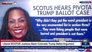 Liberal SCOTUS Justices Bash Colorado Ballot INSURRECTION!!! Argument