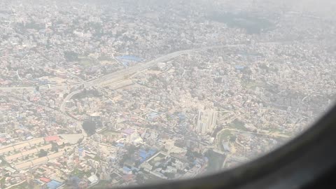 View of Kathmandu Nepal from Aeroplane🇳🇵