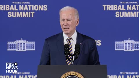 Biden addresses White House Tribal Nations Summit in Washington