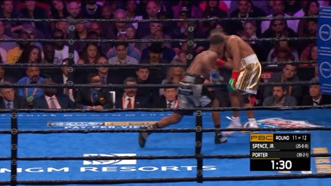 Errol spence vs Shawn porter round 11 the knockdown