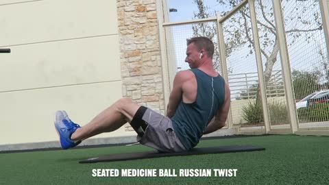 How To Do A SEATED MEDICINE BALL RUSSIAN TWIST | Exercise Demonstration Video and Guide