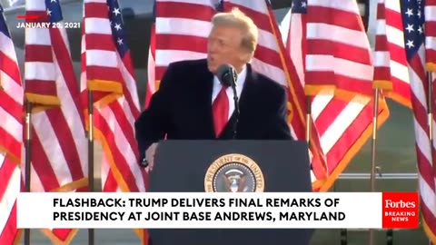 FLASHBACK- Trump Delivers Final Remarks Of Presidency On This Date In 2021