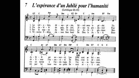 L'espérance d'un Jubilé pour l'humanité (Cantique 7 de Louons Jéhovah par nos chants)