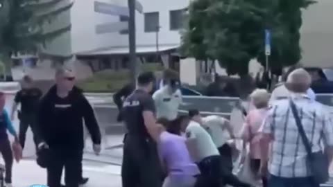 Footage of the arrest of the person who allegedly attacked the Prime Minister of Slovakia, Fico