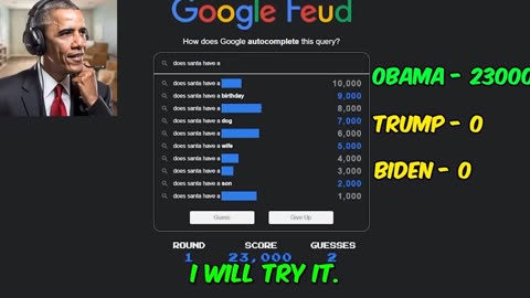 Trump Obama & Biden play google feud 1