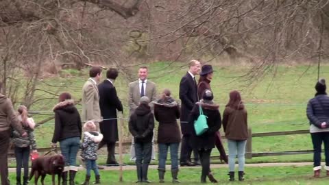 Watch The Duke and Duchess of Cambridge Arrive at church today for Sunday service