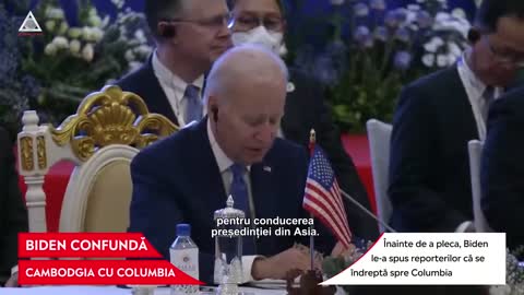 Biden a mai adăugat o gafă în palmares. A încurcat Cambodgia cu Columbia