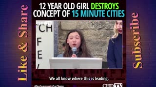 Listen to this 12 year old girl expose the dystopian reality of 15-minute cities! 👇👇👇