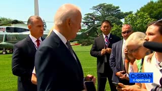 Jill Biden drags Joe away from answering reporter's questions