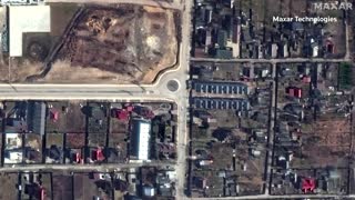 Satellite images appear to show bodies on Bucha street