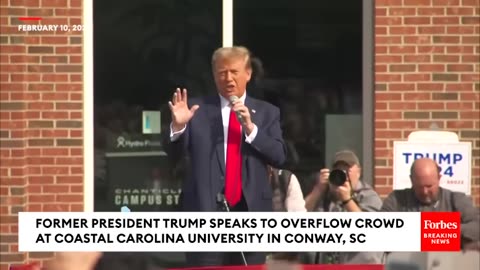 WATCH Trump Speaks To Overflow Crowd Outside South Carolina Rally