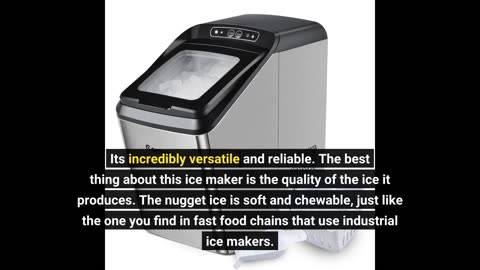 CROWNFUL Nugget Ice Maker Countertop, Makes 26lbs Crunchy ice in 24H, 3lbs Basket at a time, Se...