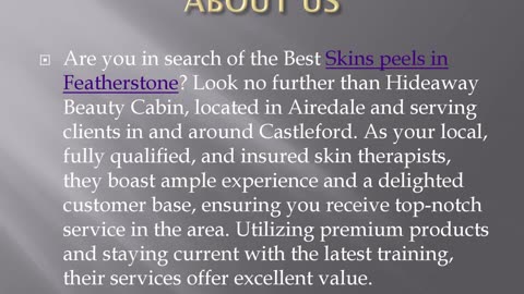 Best Skins peels in Featherstone