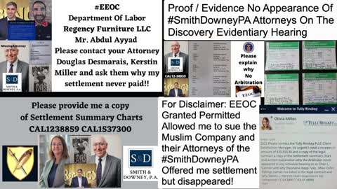 Supreme Court / Regency Furniture LLC Corporate Office Headquarters / Victim Complaints Settlement Never Paid / EEOC / DLLR / Smith Downey PA / Tully Rinckey PLLC / USAJOBS / BBB