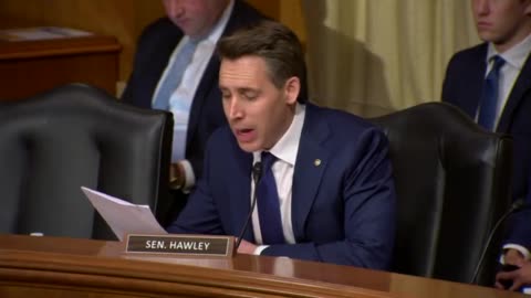 Senator Hawley Goes Nuclear On Biden Nominee In IMPRESSIVE Clip