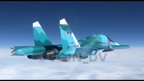 Operation of Su-34s of the Russian Air Force in the Ugledar area