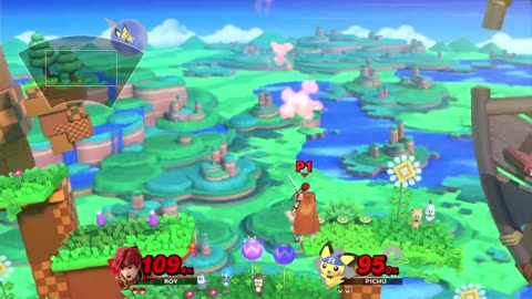 Roy Vs Pichu on Windy Hill Zone (Super Smash Bros Ultimate)