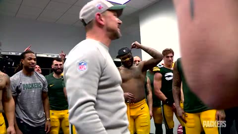 Packers Celebrate Win Over Cowboys | LaFleur Post Game Locker Room Speech