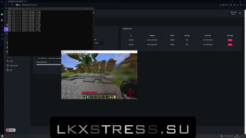 LKXSTRESS.SU vs Protected Minecraft Server l Minecraft Attack/Ddos