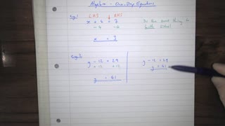 Algebra 01 - One-Step Equations