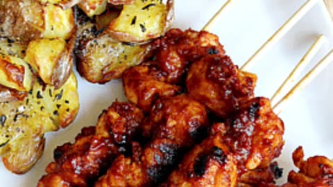 Korean Chicken Skewers | Korean Cuisine | Korean Street Food
