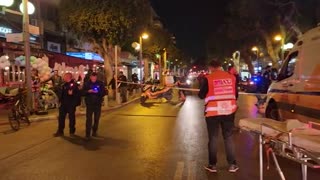 Aftermath of terrorist attack in Israel