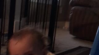 17 month old Baby fails at the slide
