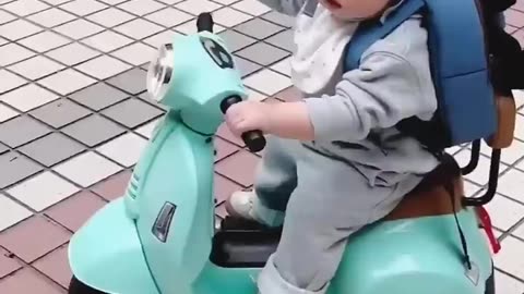 Funny baby laughing