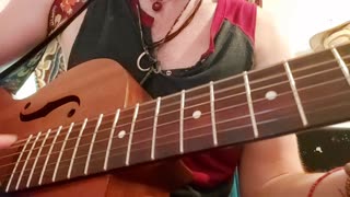 Resonator guitar folk art blues - some practice playing Lome Marsupial music