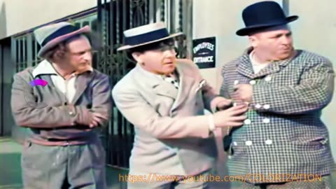 THE THREE STOOGES - Black and White to AI Colorization