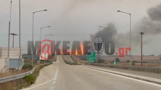 makeleio.gr - Η φωτιά στην Αλεξανδρούπολη έφτασε Εγνατία