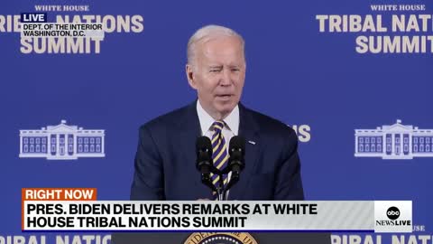 Biden delivers remarks at Tribal Nation Summit