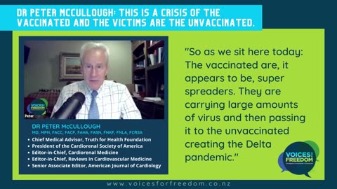 Dr Peter McCullough: This Is A Crisis Of The Vaccinated And The Victims Are The Unvaccinated