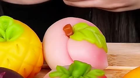 Fruits Wagashi Tiktok Jelly #zoeyasmr #zoeymukbang #bigbites #mukbang #asmr #food #먹방 #틱톡푸드 #fruits