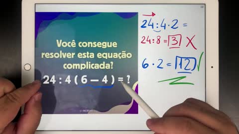 🤯 244(6-4) = ❓ Você consegue resolver essa equação complicada EXPRESSÃO NUMÉRICA BUGANTE!