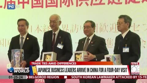 Japanese business leaders arrive in China for a four-day visit