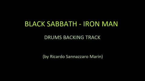 BLACK SABBATH - IRON MAN - DRUMS BACKING TRACK