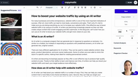 WRITE BETTER, FASTER Generate Content, Copy & Images with AI