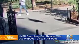 NYPD: Suspects on moped stealing Air Pods