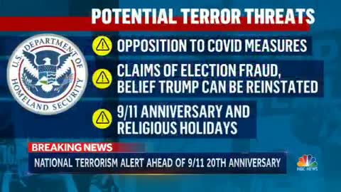INSANE: DHS Advisory Lists Opponents to COVID Restrictions as Terror Threats