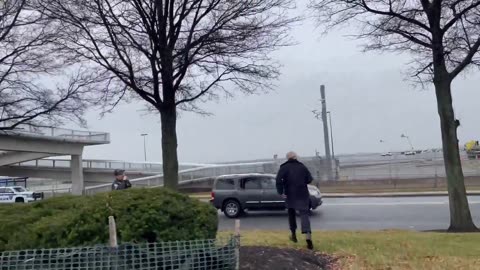 NYC: Multiple roads into JFK Airport are being blocked by pro-Hamas extremists.