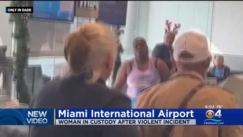 Caught on video: Woman in custody after violent incident at MIA