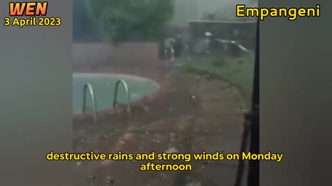 Massive storm! Heavy hail and rain hit Empangeni, KZN! South Africa!