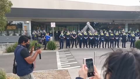 Australian police herded people into plaza and now intimidation