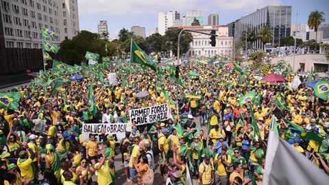 Demonstration in front of the Eastern Military Command, in downtown Rio de Janeiro (11/06/2022)