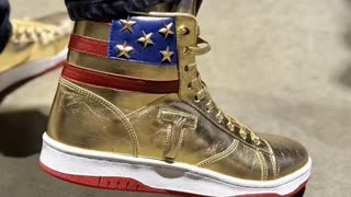 Donald Trump Launches Golden Trump Branded High Tops at Sneaker Con