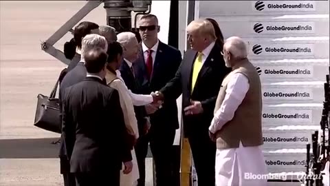 PM Modi Welcomes U.S. President Trump At Ahmedabad Airport