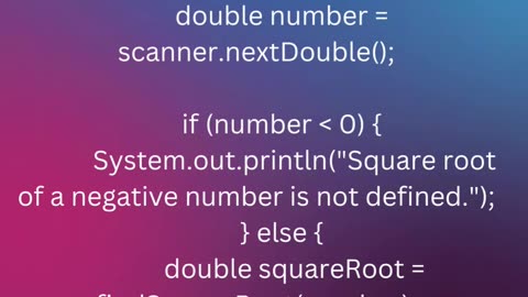 Find the Square Root of a Number Program in Java
