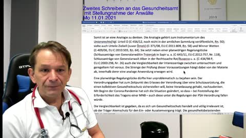 Ärztliche Ethik und Corona: 2. Stellungnahme Gesundheitsamt - Bodo Schiffmann 11.01.2021