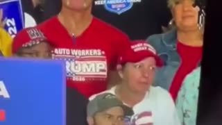 11/08/23 Trump rally FL Lashlee Labbit behind him hiding